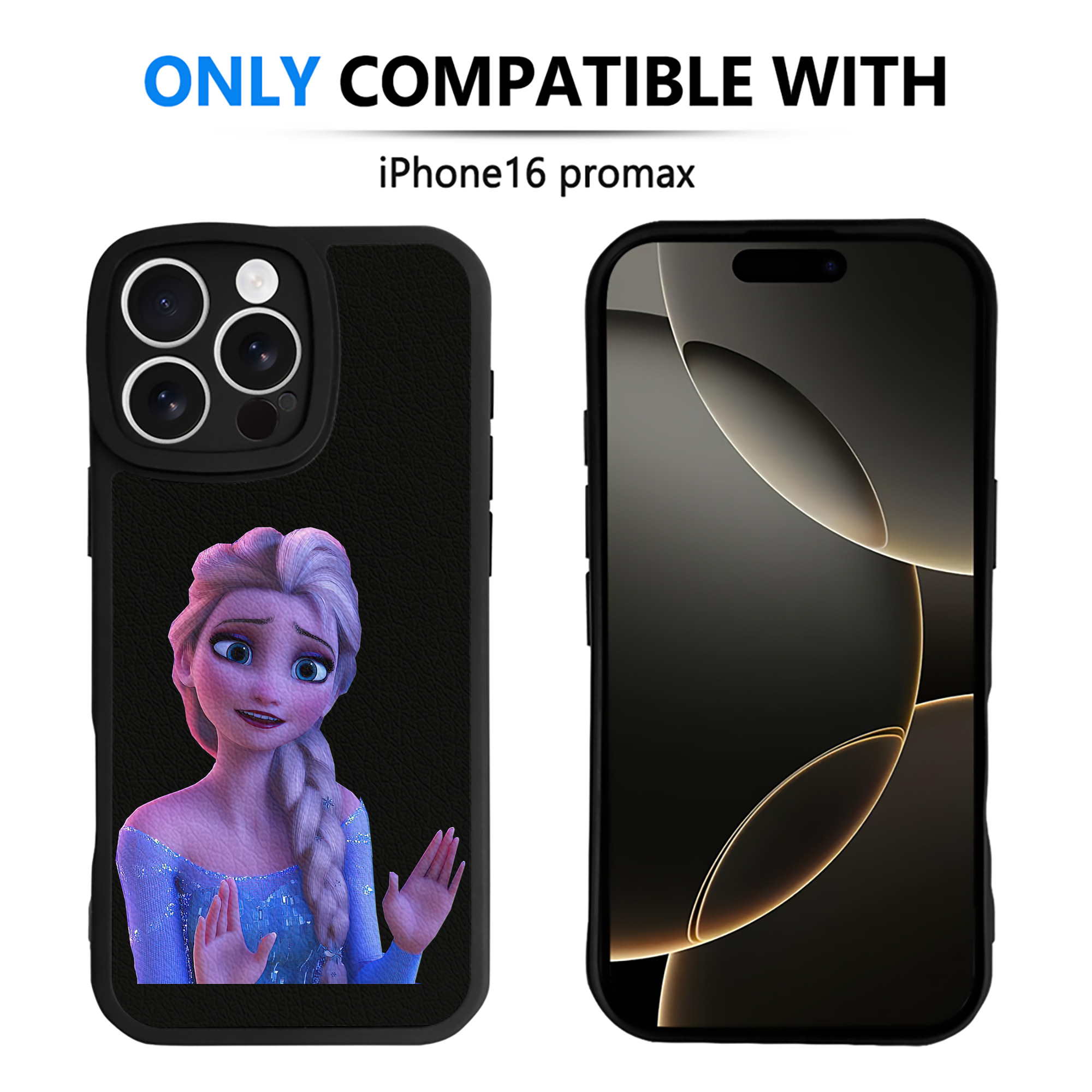 （画像用） アナと雪の女王 アンナ エルサ Frozen Anna Elsa 【iPhone 16シリーズ対応】シリコンスマホケース（レザー調） 材質：シリコン